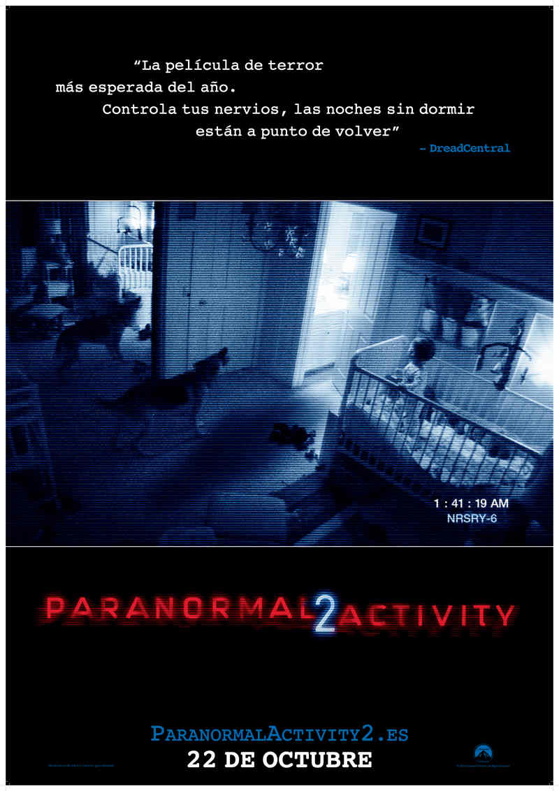 Cartel y clips virales de otro estreno del mes «Paranormal Activity 2»