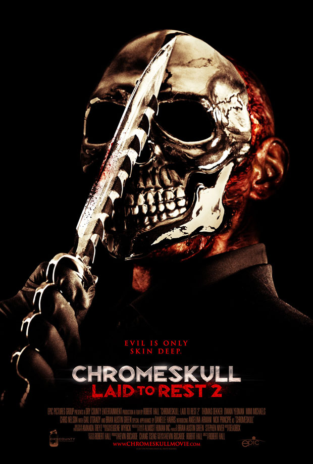 Excelente cartel del slasher «Chromeskull: Laid to rest 2»