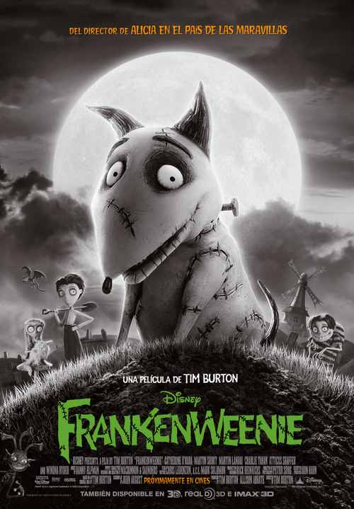 Cartel definitivo de «Frankenweenie» de Tim Burton