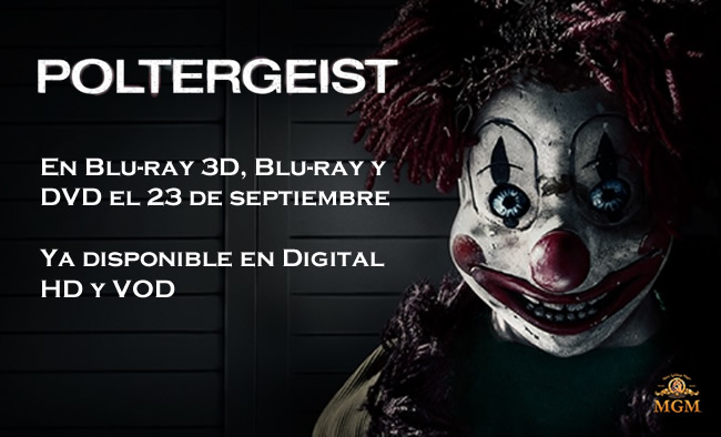 POLTERGEIST Blu-ray 3D, Blu-ray y DVD el 23 septiembre